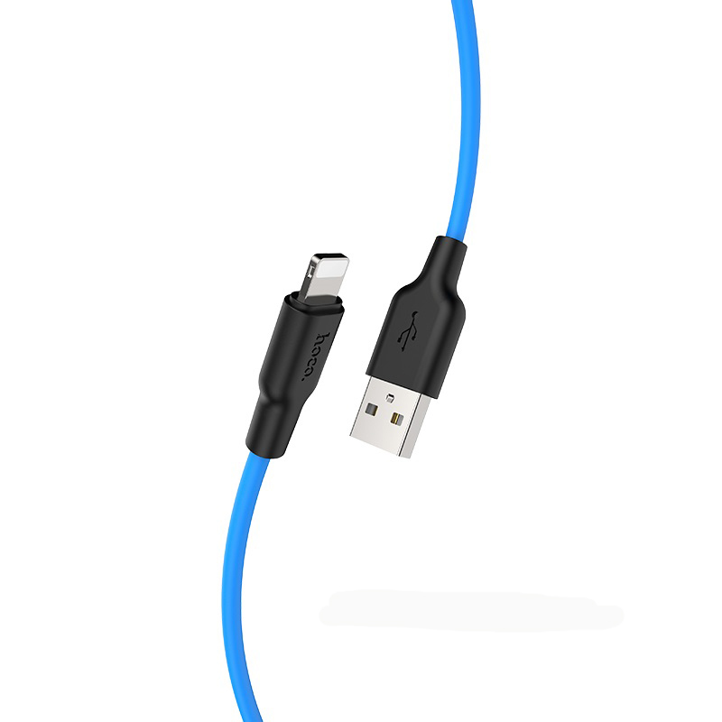 Кабель Hoco X21 Plus USB-Lightning черно-синий