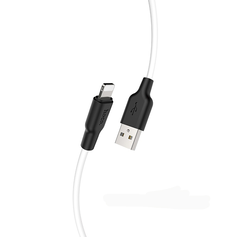 Кабель Hoco X21 Plus USB-Lightning черно-белый