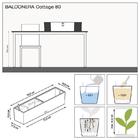 Кашпо Lechuza Balkonera Cottage 80 белое