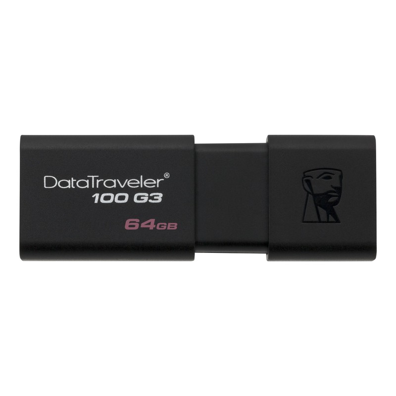 Флешка Kingston DataTraveler 100 G3 64GB USB 3.1 черная
