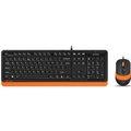 Комплект клавиатура + мышь A4Tech Fstyler F1010 черно-оранжевый